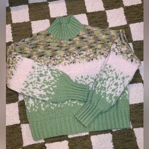 Aerie Fair Isle Mockneck Sweater